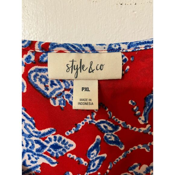 Red and blue batik style tank - Picture 5 of 5